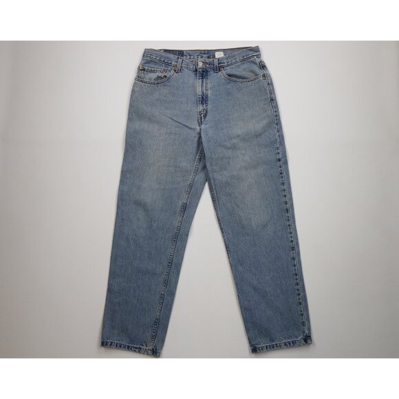 Vintage Y2K 2000 Levis 550 Mens 35x30 Distressed Relaxed Fit Denim Jeans Blue - Picture 1 of 15